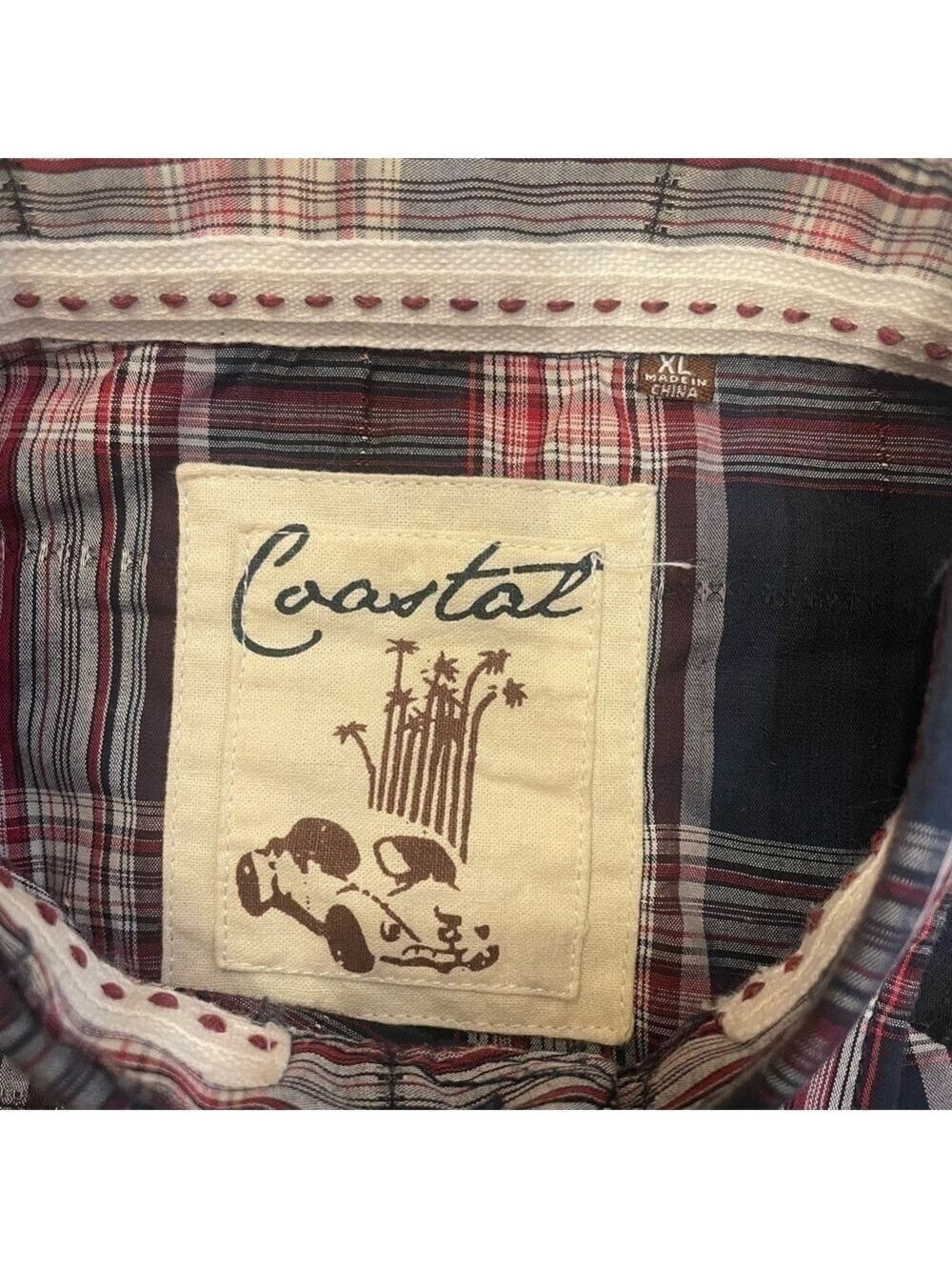 Costal Men’s Western Plaid Snap Button Shirt XL - Picture 9 of 14